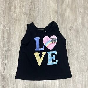 Kids Black Love Graphic Tank Top